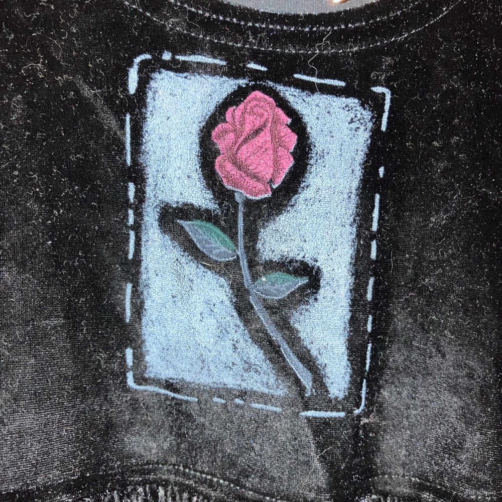 Vintage 90s Black velvet toddler dress/jumper.